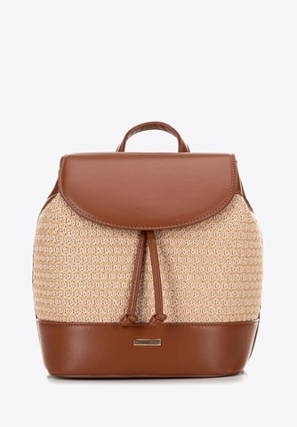 Mochila tejida para mujer Wittchen marrón y beige Poliuretano marrón y beige