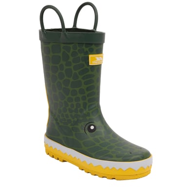 Trespass Childrens/Kids Crocodile Wellington Boots (Green/Yellow)