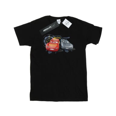 Disney Mens Cars Lightning Vs Storm T-Shirt (Black)