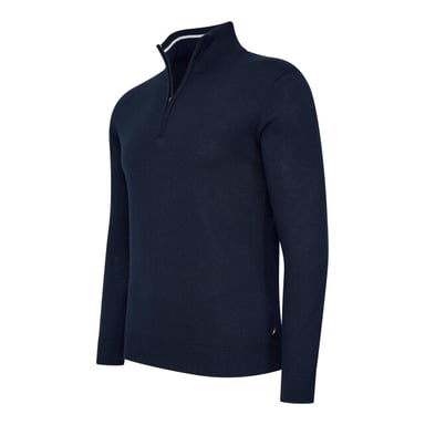 Cappuccino Italia Jersey Bergamo Zip Pullover Azul