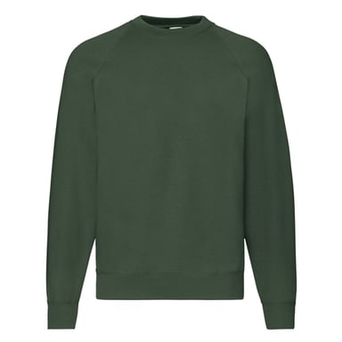 Fruit of the Loom Unisex Adult Classic Raglan Sweatshirt (Bottle Green)