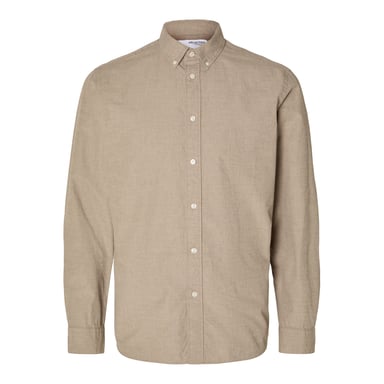 Selected Camisas Rick Camisa Slim Fit Morel Beige