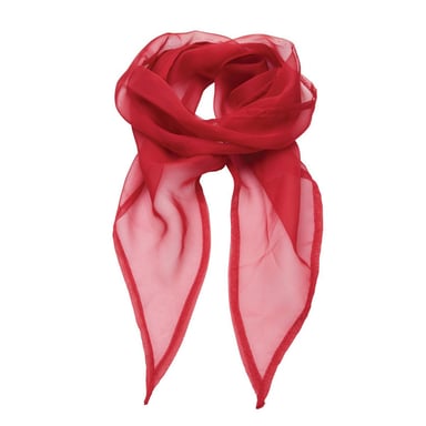 Premier Womens/Ladies Chiffon Scarf (Red)