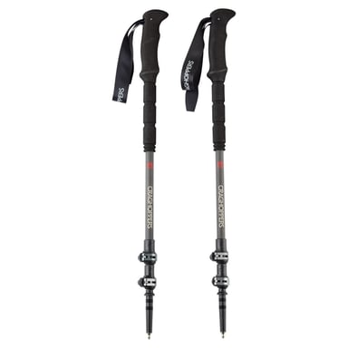 Craghoppers Treklite Carbon Trekking Poles (Pack of 2) (Carbon Grey/Black)