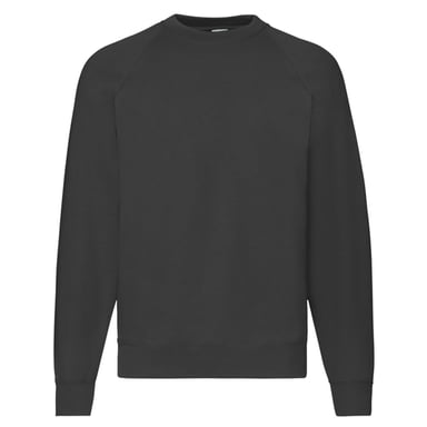 Fruit of the Loom Unisex Adult Classic Raglan Sweatshirt (Black)
