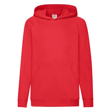 Fruit of the Loom Childrens/Kids Lightweight Hoodie (Red)