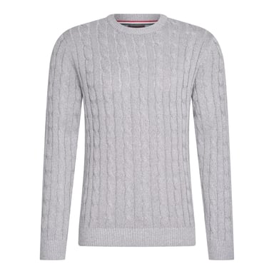 Cappuccino Italia Jersey Cable Pullover Gris Gris