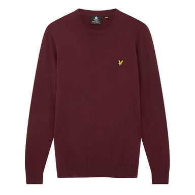 Lyle & Scott Jersey Cuello Redondo Merino Rojo
