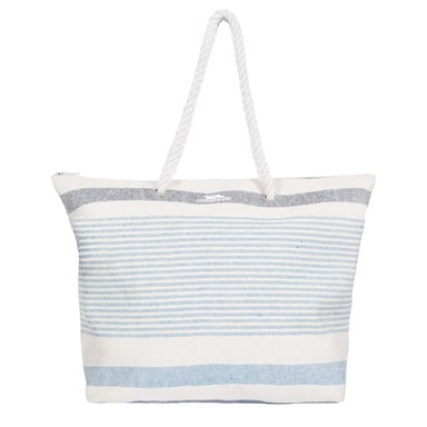 Trespass Womens/Ladies Totba Tote Bag (White/Blue Stripe)