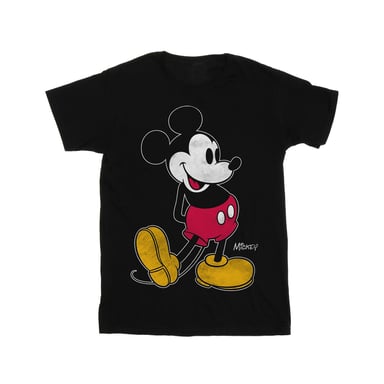Disney Mens Mickey Mouse Classic Kick T-Shirt (Black)