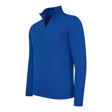 Cappuccino Italia Jersey Bergamo Zip Pullover Azul