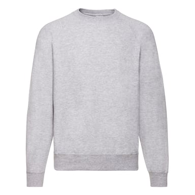 Fruit of the Loom Unisex Adult Classic Plain Raglan Sweatshirt (Heather Grey)