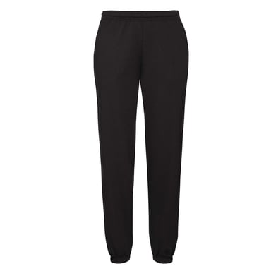 Fruit of the Loom Mens Classic Elasticated Cuff Jogging Bottoms (Black)