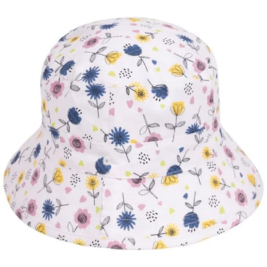 Trespass Childrens/Kids Zebdee Floral Bucket Hat (White/Blue/Yellow)