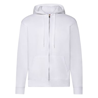Fruit of the Loom Unisex Adult Classic Hooded Jacket (White)