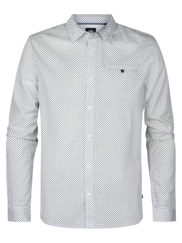Petrol Industries - All-over Print Shirt Marinafront Men - Chalk White