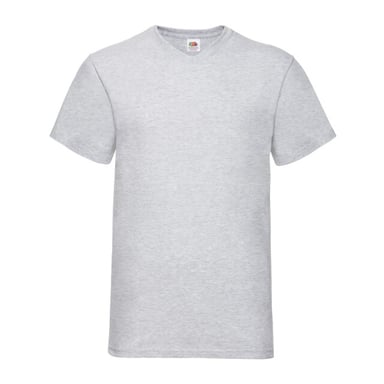 Fruit of the Loom Unisex Adult Valueweight Heather V Neck T-Shirt (Heather Grey)