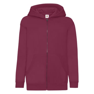 Fruit of the Loom Childrens/Kids Classic Hooded Jacket (Burgundy)