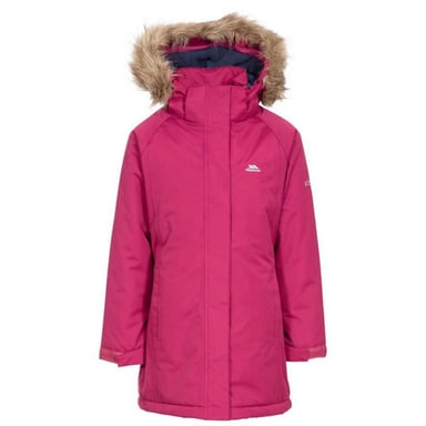 Trespass Childrens Girls Fame Waterproof Parka Jacket (Cranberry)