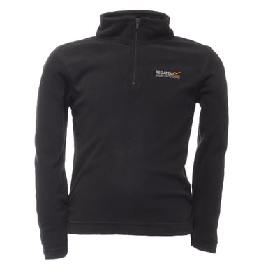 Regatta Great Outdoors Childrens/Kids Hot Shot II Half Zip Fleece Top (Black)