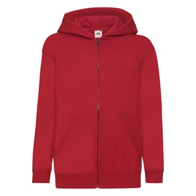 Fruit of the Loom Childrens/Kids Classic Hooded Jacket (Red)