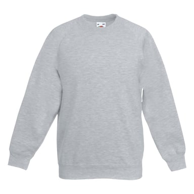 Fruit of the Loom Childrens/Kids Premium Heather Set-in Sweatshirt (Heather Grey)