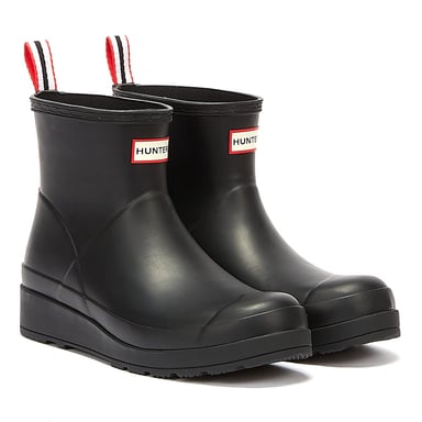 Hunter Original Play Corto Botas de Agua para Mujer Negro