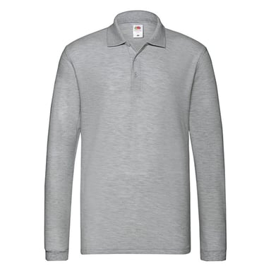 Fruit of the Loom Mens Premium Long-Sleeved Polo Shirt (Athletic Heather)