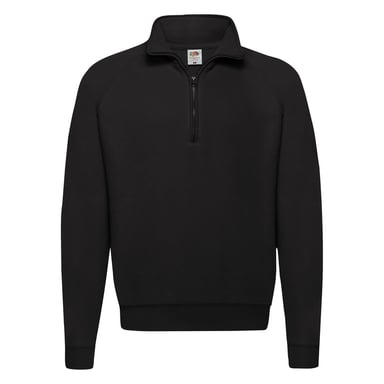 Fruit of the Loom Unisex Adult Classic Quarter Zip Sweatshirt (Black)