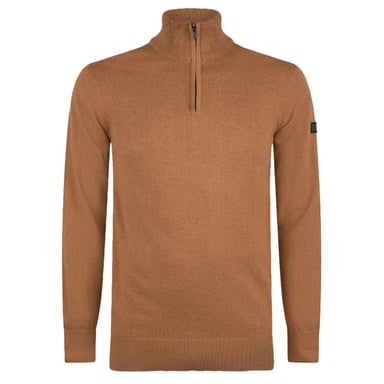 Presly & Sun Jersey Jersey de punto con cremallera Lewis Marrón