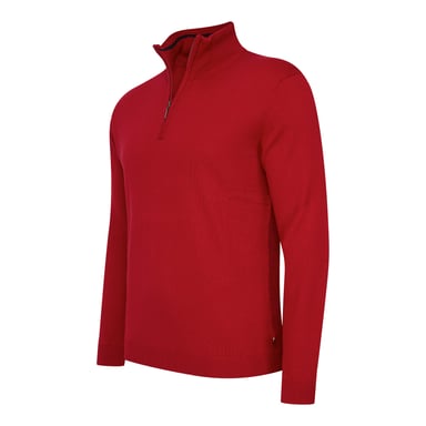 Cappuccino Italia Jersey Bergamo Zip Pullover Rojo