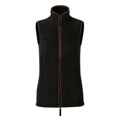 Premier Womens/Ladies Artisan Fleece Gilet (Black/Brown)