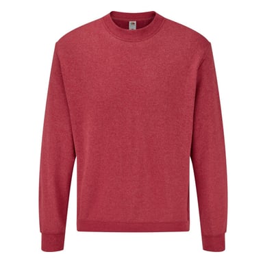 Fruit of the Loom Unisex Adult Classic Heather Set-in Sweatshirt (Red)