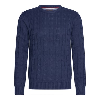 Cappuccino Italia Jersey Cable Pullover Azul Marino