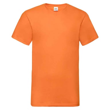 Fruit of the Loom Unisex Adult Valueweight V Neck T-Shirt (Orange)