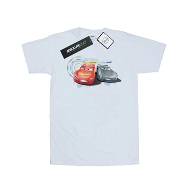 Disney Mens Cars Lightning Vs Storm T-Shirt (White)