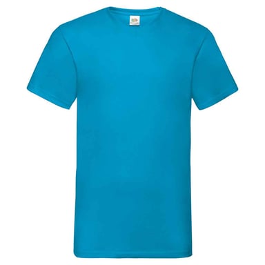 Fruit of the Loom Unisex Adult Valueweight V Neck T-Shirt (Azure Blue)