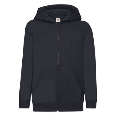 Fruit of the Loom Childrens/Kids Classic Hooded Jacket (Deep Navy)