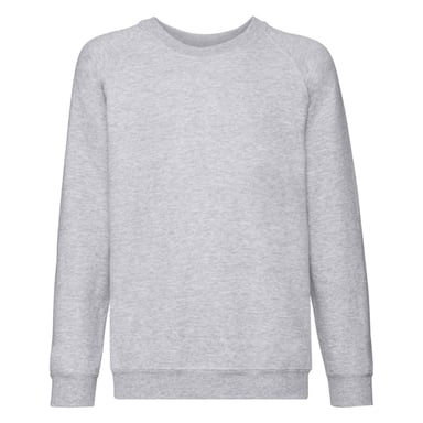 Fruit of the Loom Childrens/Kids Classic Heather Raglan Sweatshirt (Heather Grey)