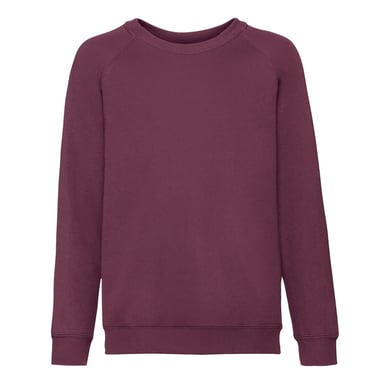 Fruit of the Loom Childrens/Kids Classic Raglan Sweatshirt (Burgundy)