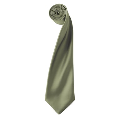 Premier Colours Collection Satin Tie (Olive)