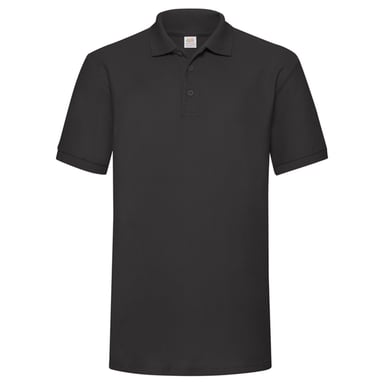 Fruit of the Loom Mens Heavyweight Polo Shirt (Black)