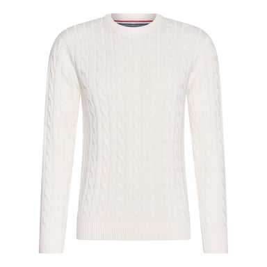 Cappuccino Italia Jersey Cable Pullover Blanco Blanco