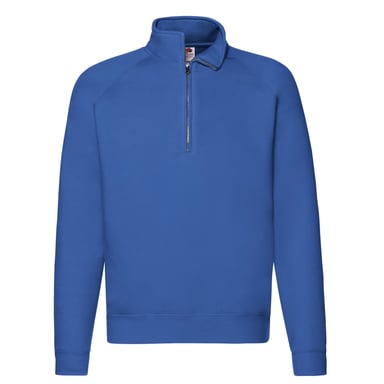 Fruit of the Loom Unisex Adult Premium Quarter Zip Raglan Sweatshirt (Royal Blue)