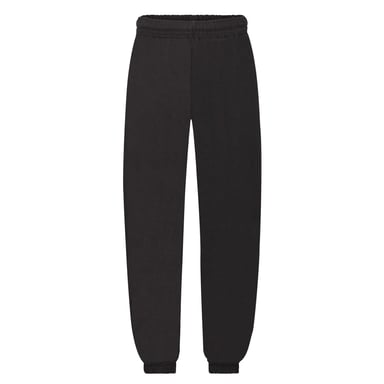 Fruit of the Loom Childrens/Kids Elasticated Cuff Classic Jogging Bottoms (Black)