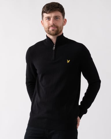 Lyle & Scott Cotton Merino Mens Quarter Zip Jumper