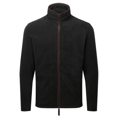 Premier Mens Artisan Fleece Jacket (Black/Brown)