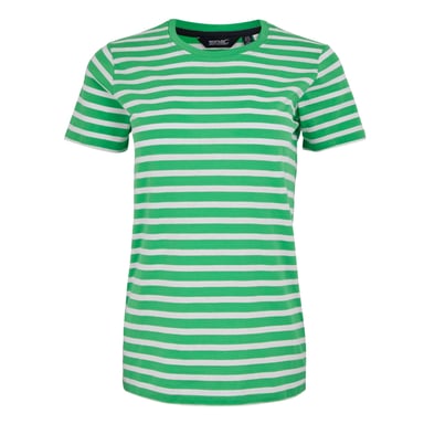 Regatta Womens/Ladies Bayletta Striped T-Shirt (Island Green/White)