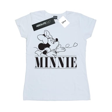 Disney Womens/Ladies Minnie Mouse Kiss Cotton T-Shirt (White)