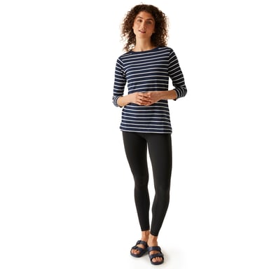Regatta Womens/Ladies Bayletta 3/4 Sleeve Top (Navy/White)
